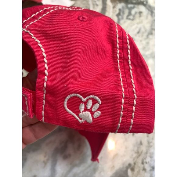 Pink Crazy Dog Lady Baseball Cap #dog #distressed hat #heart - Picture 3 of 6